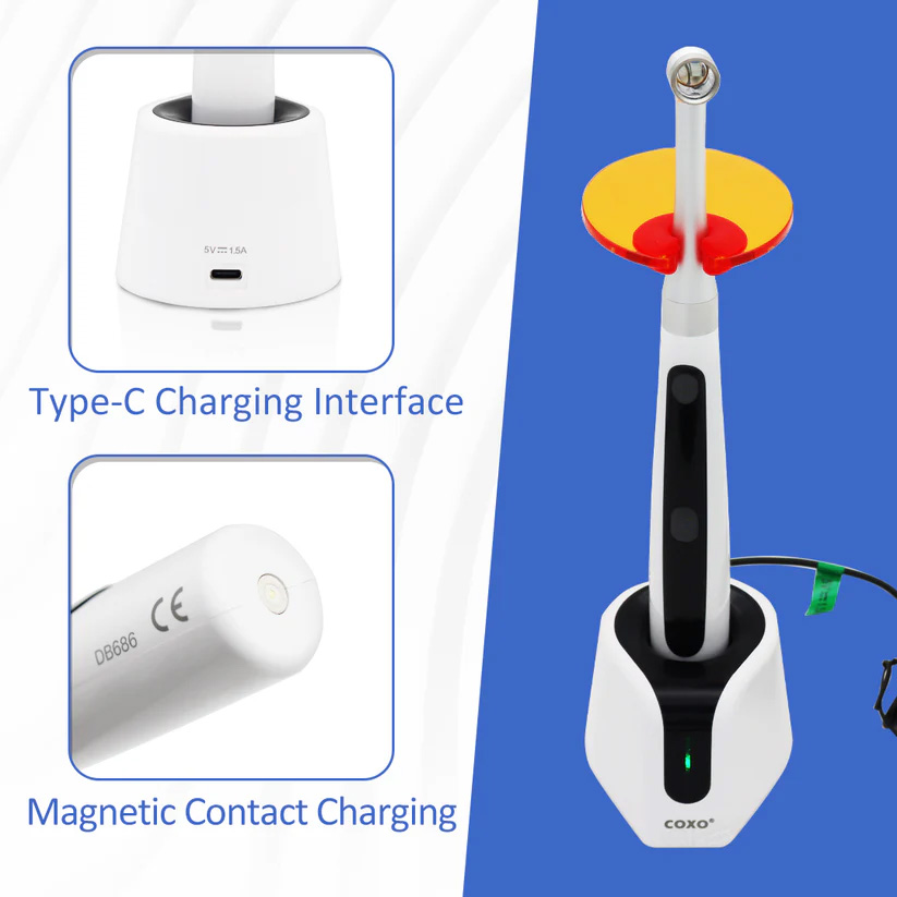 COXO DB686 Q1 Dental Curing Light - 2500mW/cm² with Caries Mode